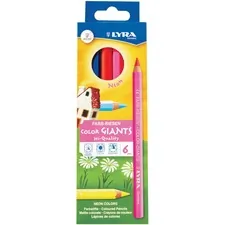 DIXON TICONDEROGA CO. DIX L3941063 - Lyra Color Giant Pencils - 6.3 mm Lead Diameter - Assorted N