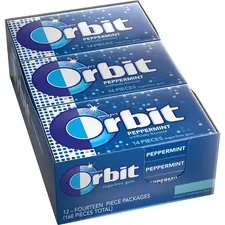 Wm Wrigley Jr Company MRS 21486 - Orbit Peppermint Sugarfree Gum - 12 packs - Peppermint - Ind