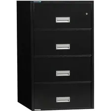 Phoenix Safe International LLC PXS LTR4W31B - Phoenix World Class Vertical File - 4-Drawer - 16.9 x 31 x 5