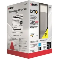 Satco Products Inc SDN S28578CT - Satco 7.5W BR30 LED Bulb - 7.50 W - 65 W Incandescent Equiva