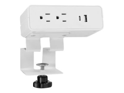 ErgoTech FDM-2P-1A1C-WH - POWER MODULE & HUB WDESK CLAMP