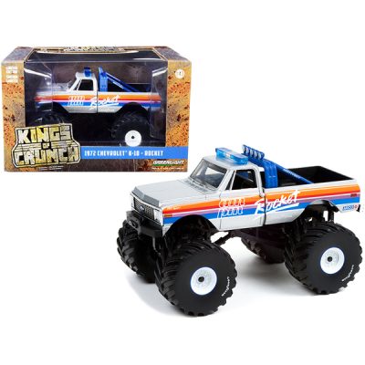 Greenlight 88043 - 1972 Chevrolet K-10 Monster Truck with 66-Inch Tires Silver 