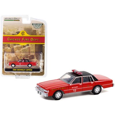 Greenlight 30243 - 1990 Chevrolet Caprice Red with Black Top Chicago Fire Depar