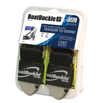 BoatBuckle F17631 - BoatBuckle Pro Series Kwik Lok Transom Tie-Downs (Pair)