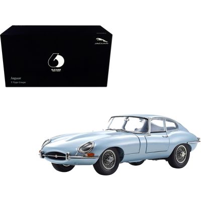 Kyosho 08954SBL - Jaguar E-Type Coupe RHD (Right Hand Drive) Silver Blue Metal