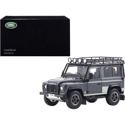 Kyosho 08901TR - Land Rover Defender 90 with Roof Rack Dark Gray Metallic wit