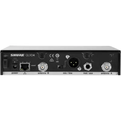 Shure QLXD4=-H50 - Compact Half-Rack Single Channel Wireless Receiver