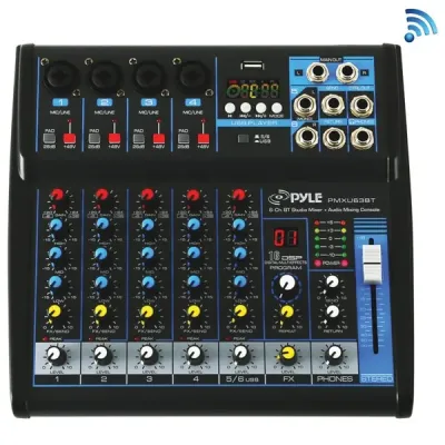 PYLE PMXU63BT - Pyle 6-channel Bluetooth Studio Mixer PYRPMXU63BT
