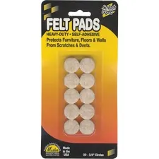Master Manufacturing Company Inc MAS 88493 - Master Mfg. Co Scratch Guard Felt Circles, Self-adhesive - P