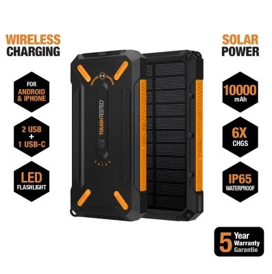 DigiPower TTPBW10C - 10000mah Solar Power Bank