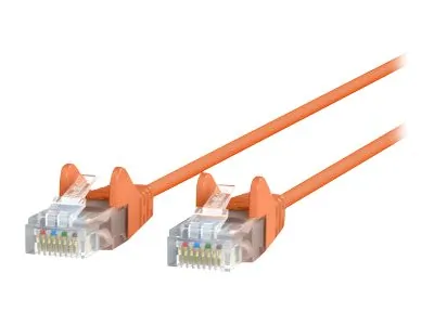 Belkin CE001B50-ORG-S - BELKIN CAT6 SLIM 28AWG CABLE-ORANGE-50FT