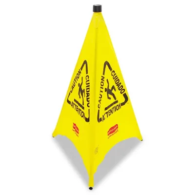 Rubbermaid RCP 9S0000YW - Rubbermaid Commercial Multi-Lingual Caution Safety Cone - 1 