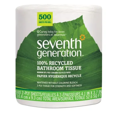 SEVENTH GENERATION SEV 13733 - Seventh Generation 100% Recycled Bathroom Tissue - 2 Ply - 4