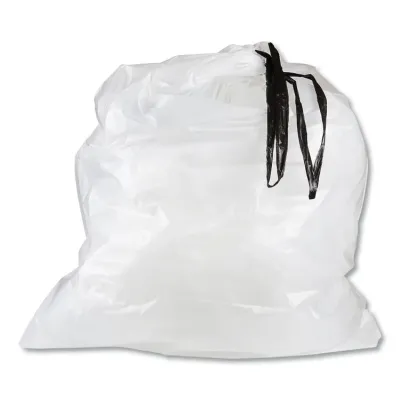 INTEGRATED BAGGING SYSTEMS DT55DRUM - 55 Gallon Natural Draw-Tape Can Liners - 50 Pack