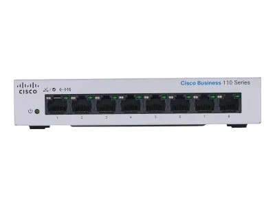 Cisco CBS110-8PP-D-NA - CBS110 UNMANAGED 8-PORT GE, PARTIAL POE, DESKTOP, EXT PS
