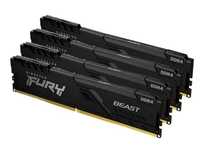 KINGSTON KF432C16BBK4/64 - 64GB 3200MHZ DDR4 CL16 DIMM (KIT OF 4) FURY BEAST BLACK