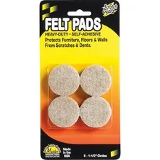 Master Manufacturing Company Inc MAS 88497 - Master Mfg. Co Scratch Guard Felt Circles, Self-adhesive - P