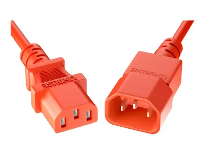 UNC GROUP LLC PWRC13C1405FRED - 5ft C13 to C14 Power Cord - Red, 10Amp, 18AWG