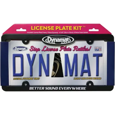Dynamat TLM-19100IP - Dynamat Xtreme License Plate Kit with Frame - 4x10
