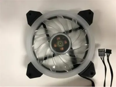 EPower Technology TOP-FAN-2RGB1 - TOPOWER 120mm RGB LED PWM Fan - No Hub, No Remote