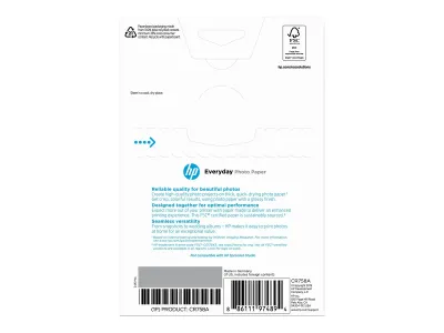 HP CR758A - HP EVERYDAY PHOTO PAPER, GLOSSY, 4X6, 50 SHEETS. AFFORDABLE 