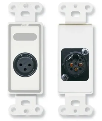 RDL D-XLR3F - 3-Pin XLR Female Socket Mounting Plate for Audio Application