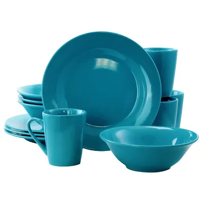 Gibson 124012.12RM - Gibson Home Carlton 12-Piece Dinnerware Set - Blue