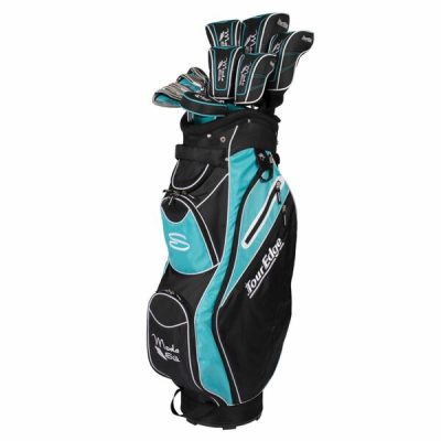 Tour Edge SJSRGL11.B - Tour Edge Moda Silk Womens Golf Set-Black-LT Blue-RH