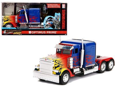Jada Toys 99802 - Optimus Prime Truck with Robot on Chassis from Transformers 