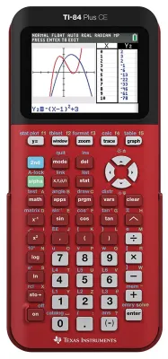 Texas Instruments 84PLCE/TBL/1L1/AQ - TI-84 Plus CE Graphing Calculator - Radical Red Edition