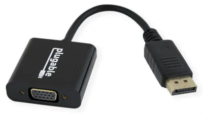 Plugable Technologies DPM-VGAF - PLUGABLE DISPLAYPORT TO VGA ADAPTER (SUPPORTS WINDOWS AND LI