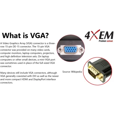4XEM 4XHDMIVGAFAB - HDMI to VGA Adapter - 1920x1200 Resolution - Black