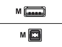 ADDON USBEXTAB2MMFW - ADDON 2M USB 2.0 (A) MALE TO USB 2.0 (B) FEMALE WHITE CABLE