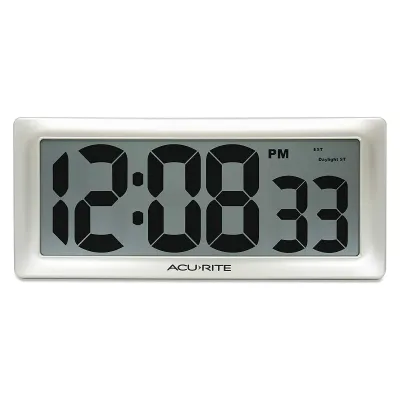Chaney Instruments 75173M - Acu-Rite Jumbo Intelli-Time Digital Wall Clock