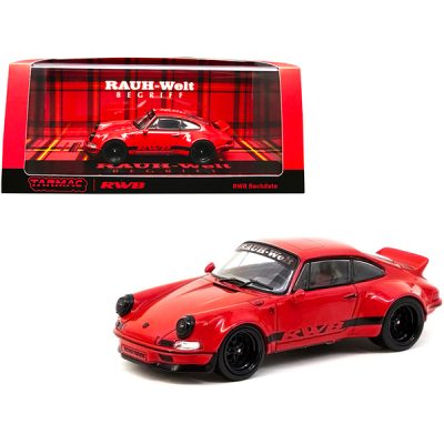 Tarmac Works T43-018-RE - RWB Backdate Red with Black Stripes RAUH-Welt BEGRIFF 143 Di