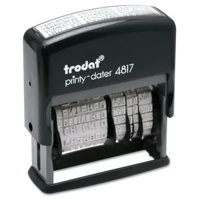 Trodat GmbH USS 4817 - Trodat 12-Message Business Stamp - Message Stamp - ANSWERED,