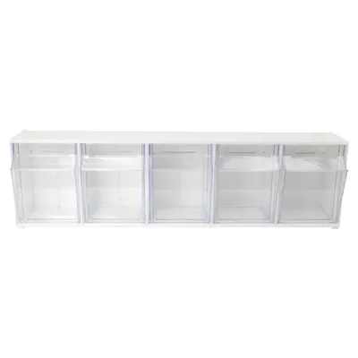 DEFLECTO DEF 20503OP - Deflecto Tilt Bin Interlocking Multi-Bin Storage Organizer -