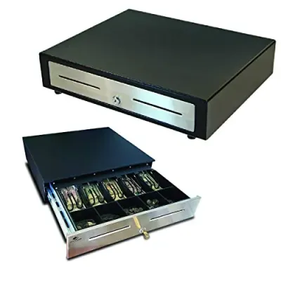 APG  SEATTLE VBS320-1-BL1915 - VASAR Cash Drawer 1915 Black Stainless 24V Power Supply
