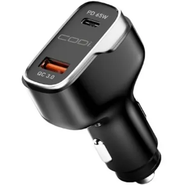 CODi A01111 - 65W USB-C PD Car Charger with Quick Charge 3.0