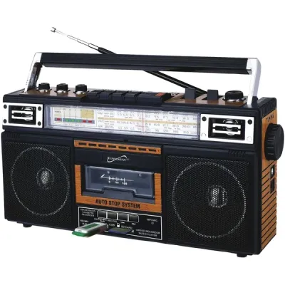 Supersonic SC-3201BT WD - 4 BAND RADIO & CASSETTE PLAYER + CASSETTE TO MP3 CONVERTER &