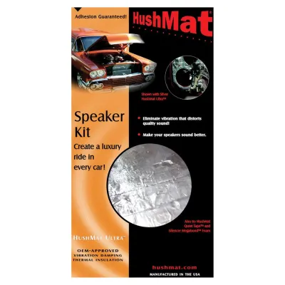 Hushmat 10110LUCAS - Ultra Speaker Kit - 4 Pieces, 6x12 in, Black Foil
