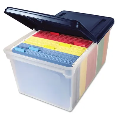 ADVANTUS CORPORATION AVT 55797 - Advantus Extra-capacity File Tote with Lid - External Dimens