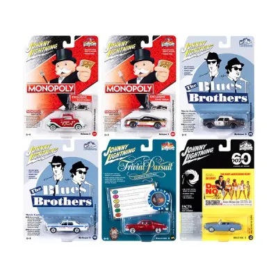 Johnny Lightning JLPC002 - Pop Culture 2021 Set of 6 Cars Release 5 164 Diecast Model C