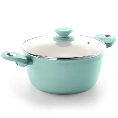 Gibson 123888.02 - Gibson Home Plaza Cafe 4.5 Qt Aluminum Dutch Oven - Sky Blue