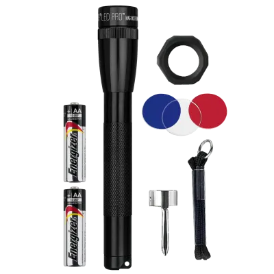 Maglite SP2P01C - MAGLITE MINI LED 2 CELL AA PRO FLASHLIGHTS BLACK