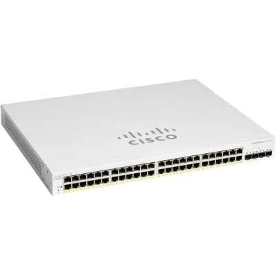 Cisco CBS220-48P-4XNA-RF - CBS220 SMART 48-PORT GE, POE, 4X10G SFP+ REMANUFACTURED