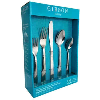Gibson 80058.20 - Gibson Home Creston 20-Piece Flatware Set with Tumble Finish
