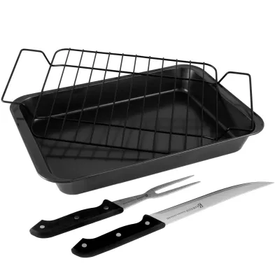 Gibson 108157.04 - Gibson Home Reilly Non-Stick Roaster Set with Utensils