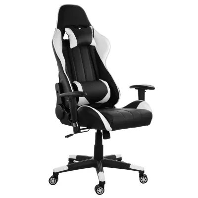 GAMEFITZ GF-2101 - GameFitz Gaming Chair in Black and White Trim