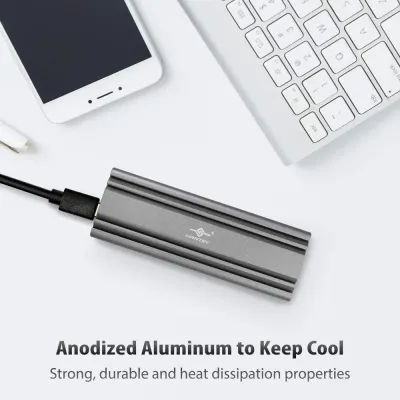 VANTEC NST-206C3-SG - M.2 NVMe SSD to USB 3.1 Type C Enclosure